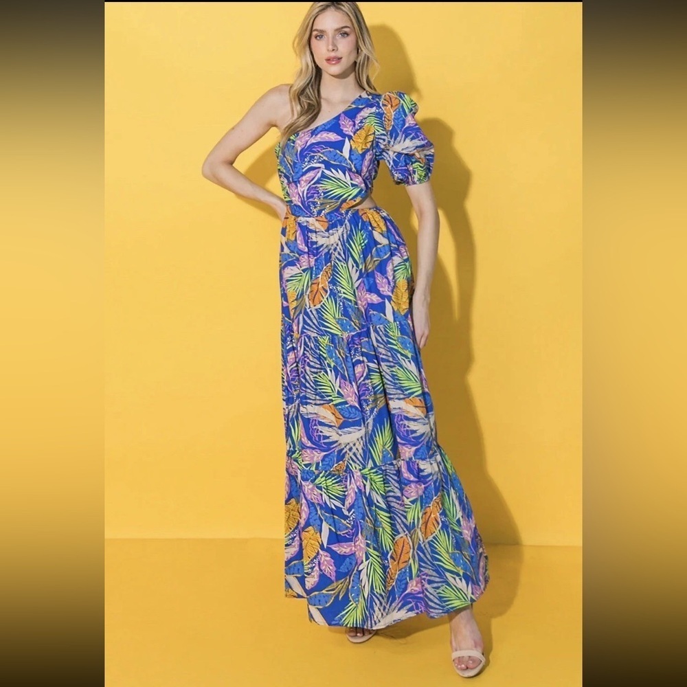 Flying Tomato THE PERFECT MUSE POPLIN MAXI DRESS Size L